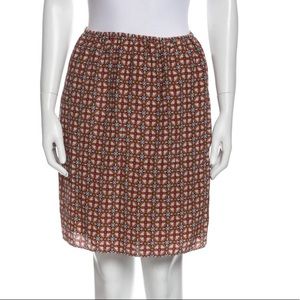 Carven multicolor Printed Silk Skirt Casual Pull on Light Weight